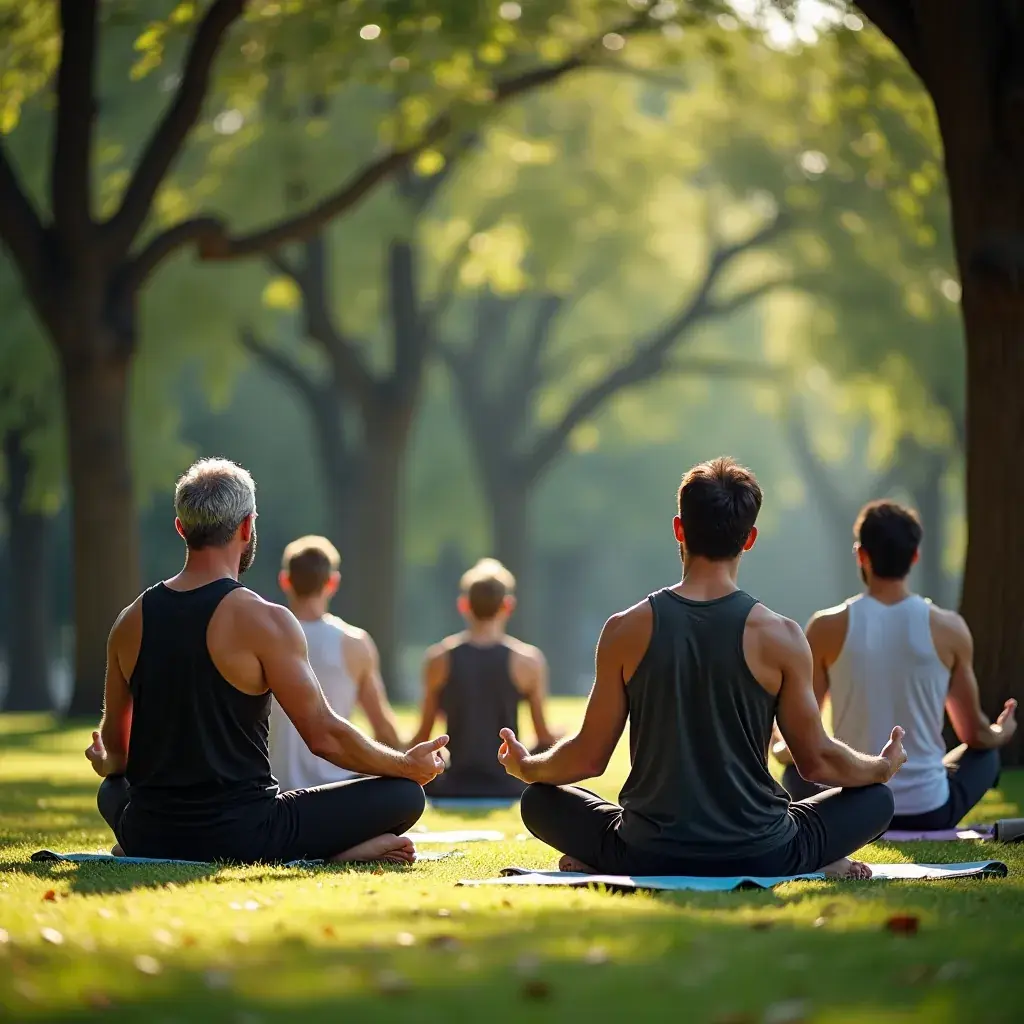 Hombre sosteniendo pesas en un gimnasio moderno.