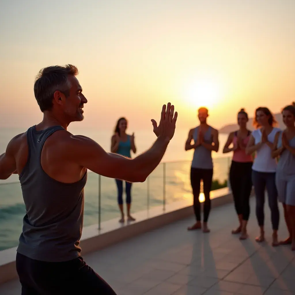 Grupo de amigos disfrutando de una caminata por la montaña.