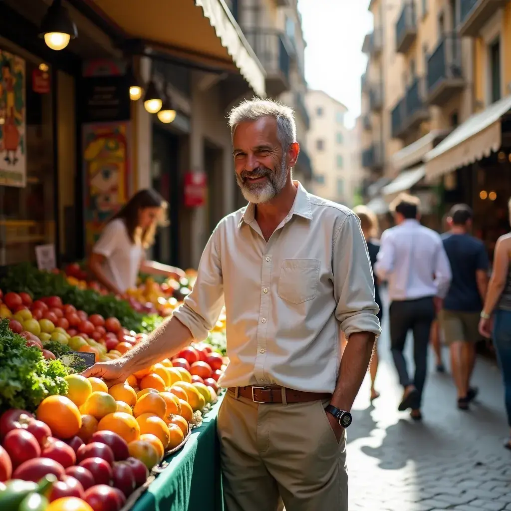Hombre hablando con un experto en nutrición.